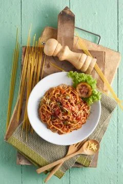 Spaghetti bolognese.. Stock Photos
