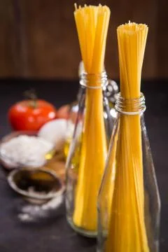 Spaghetti in bottle Foto stock
