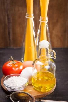 Spaghetti in bottle Stock Photos