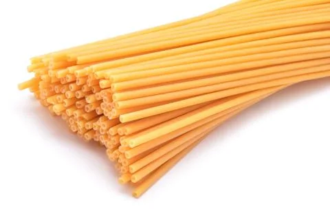 Spaghetti bucatini pasta Stock Photos