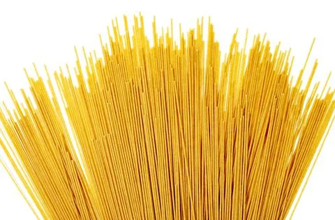 Spaghetti in a bunch of different kinds on a white background Stock Photos