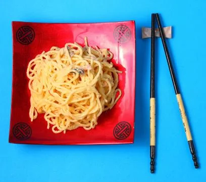 Spaghetti  carbonara Stock Photos