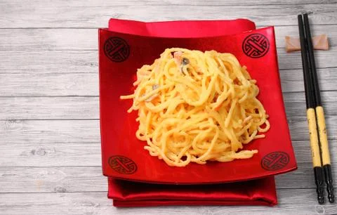 Spaghetti  carbonara Stock Photos