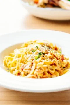 Spaghetti carbonara Foto stock