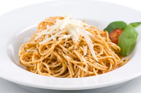 Spaghetti with cheese Fotos de archivo