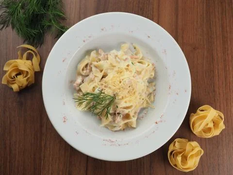 Spaghetti with cheese Stock Photos
