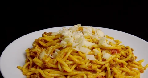 Spaghetti close up slider shot Stock Footage 115100313