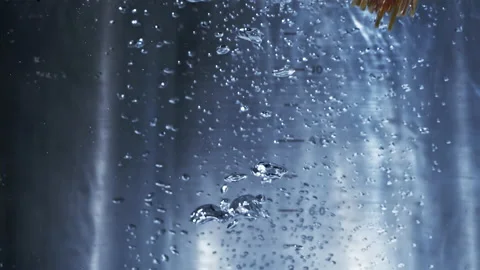 Spaghetti Falling Down in to the pot Slow motion 1000fps Stock Footage 130902436