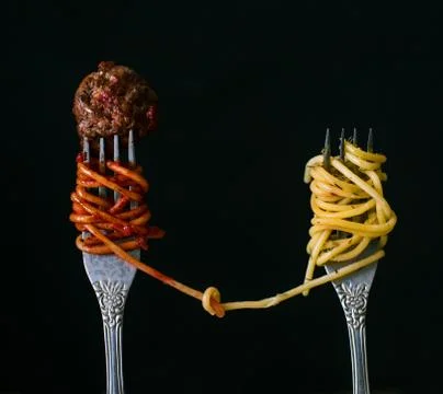 Spaghetti folks Stock Photos