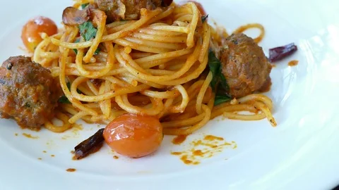 Spaghetti Stock Footage 75734459