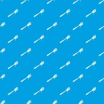 Spaghetti on a fork pattern seamless blue Stock Illustration