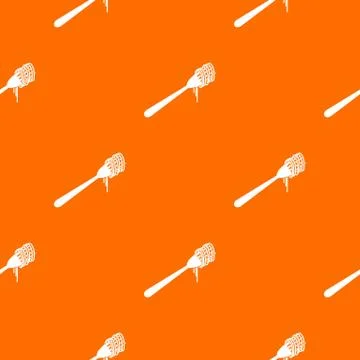 Spaghetti on a fork pattern seamless Stock Illustration