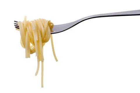 Spaghetti on a fork Foto stock