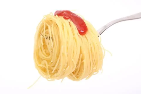 Spaghetti on a fork Stock Photos