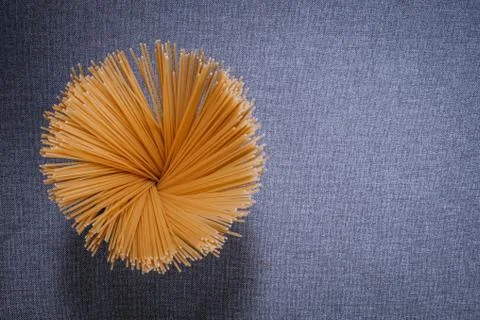 Spaghetti on Gray Background Stock Photos