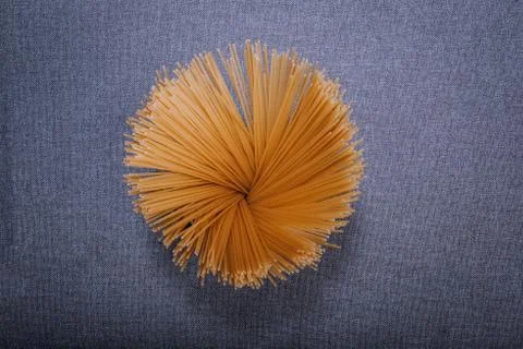 Spaghetti on Gray Background Stock Photos