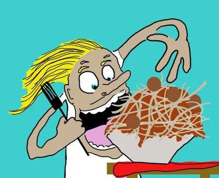 Spaghetti Guy Stock Illustration