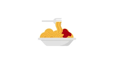 Spaghetti icon animation for motion graphics. Foods and Drinks Icons Stock Footage 148047785