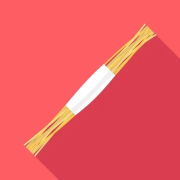 Spaghetti icon, flat style Stock Illustration