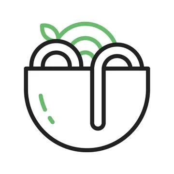 Spaghetti Icon Image. Stock Illustration