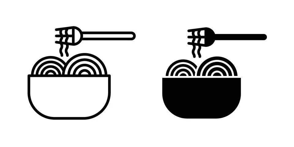 Spaghetti icon for web projects Stock Illustration