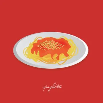 Spaghetti Stock Illustration