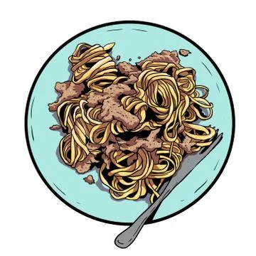 Spaghetti Stock Illustration
