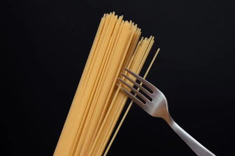 Spaghetti isolated on pink background Stock Photos