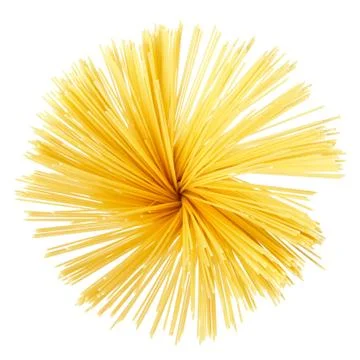 Spaghetti isolated on white Stock Photos