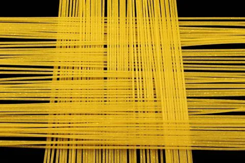 Spaghetti lattice shape texture on black background Stock-Fotos