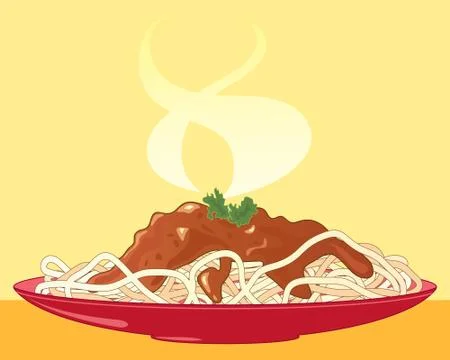 Spaghetti meal Illustrazione stock