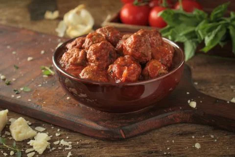 Spaghetti mealballs Stock Photos