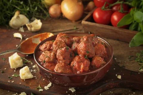Spaghetti mealballs Stock Photos