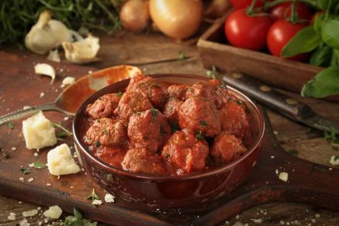 Spaghetti mealballs Foto stock