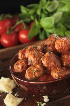 Spaghetti mealballs Stock Photos