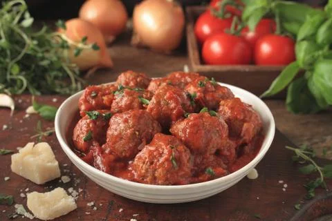 Spaghetti mealballs Foto stock