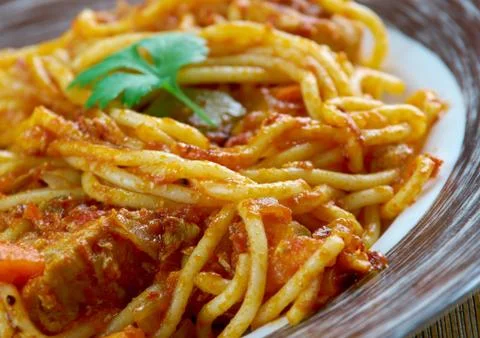 Spaghetti meat sauce Foto stock