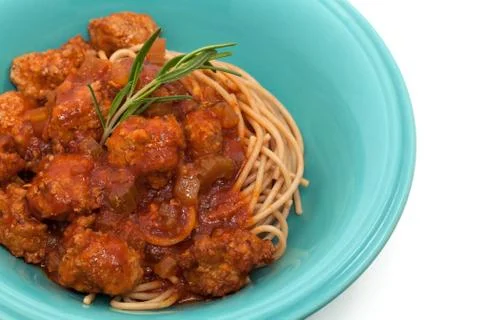 Spaghetti with meatballs Stock Photos