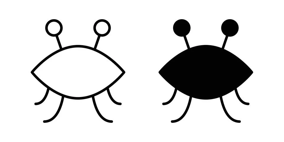 Spaghetti Monster Flying icon vector, symbol, logo illustrations Stock Illustration