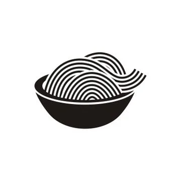 Spaghetti or noodle icon イラスト素材