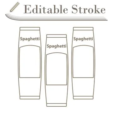 Spaghetti Package Icon Stock Illustration