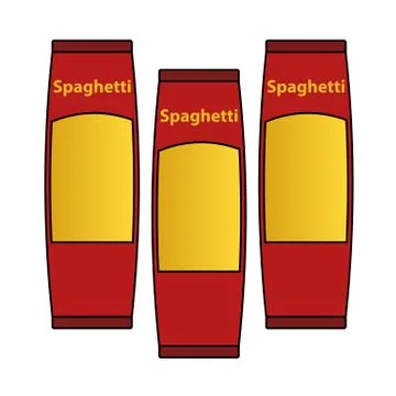 Spaghetti Package Icon Stock Illustration
