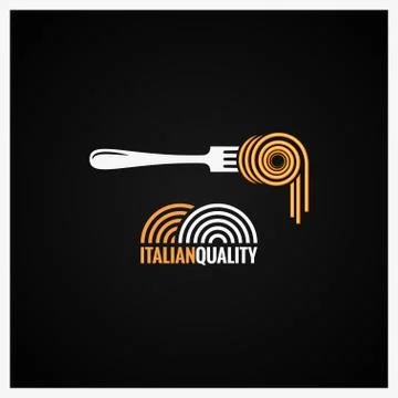 Spaghetti Pasta On Fork Background Stock Illustration