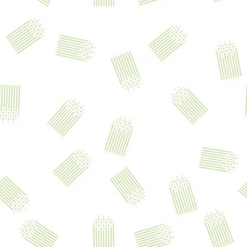 Spaghetti pasta glyph seamless pattern Stock Illustration