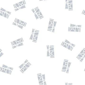 Spaghetti pasta glyph vector seamless pattern Stock Illustration