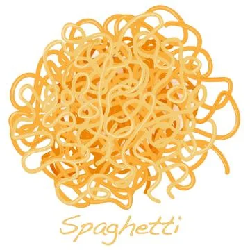 Spaghetti pasta isolated Stock Illustration