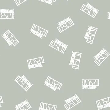 Spaghetti pasta line vector seamless pattern Stock Illustration