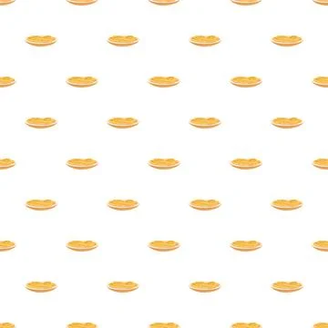 Spaghetti pasta on plate seamless repeat pattern Stock Illustration