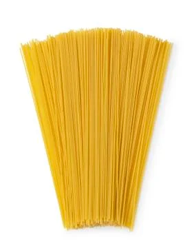 Spaghetti placed on a white background Stock Photos