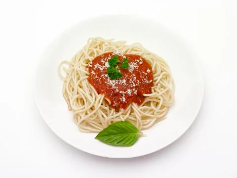 Spaghetti plate Foto stock